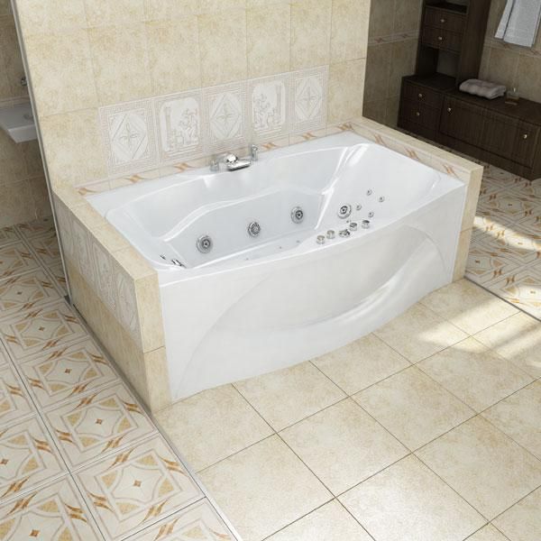 Ванна акриловая «Оскар 190» вид ванны в интерьере