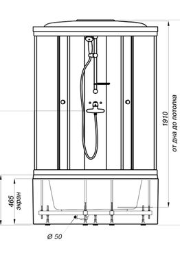 Душевая кабина «Риф Б3» схематические размеры