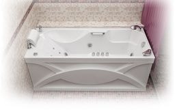 Ванна акриловая «Дианая 170» вид ванны в интерьере
