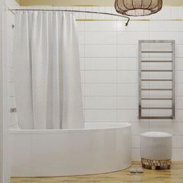 Ванна акриловая «Мадрид 150» праваяв в интерьере ванной комнаты