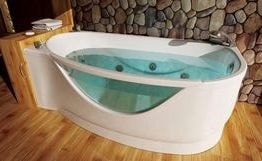 Ванна акриловая «Милена 170» правая вид ванны в интерьере