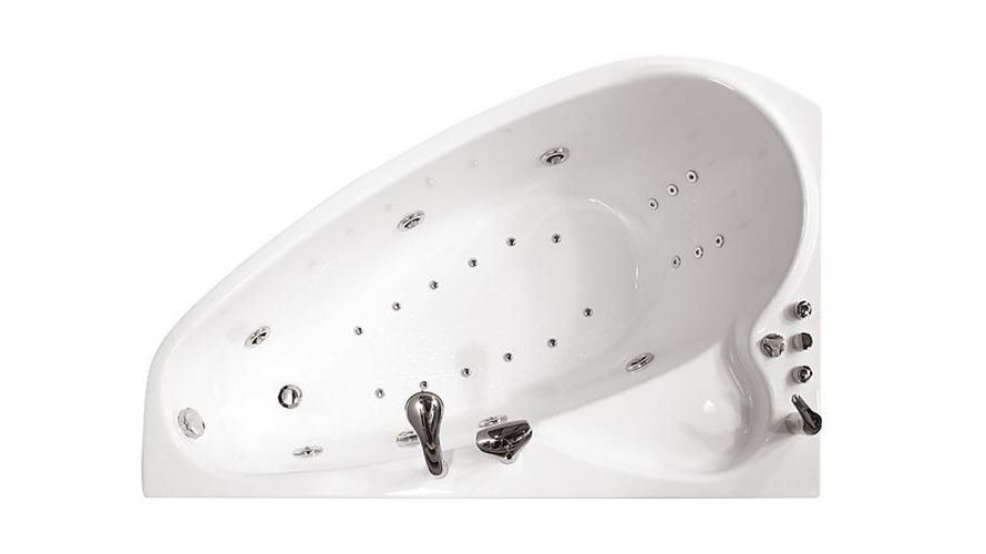 Ванна акриловая «Пеарл-Шелл 160» гидромассажная правая вид сверху