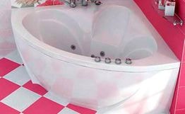 Ванна акриловая «Сабина 160» прямоугольная гидромассажная вид ванны в интерьере