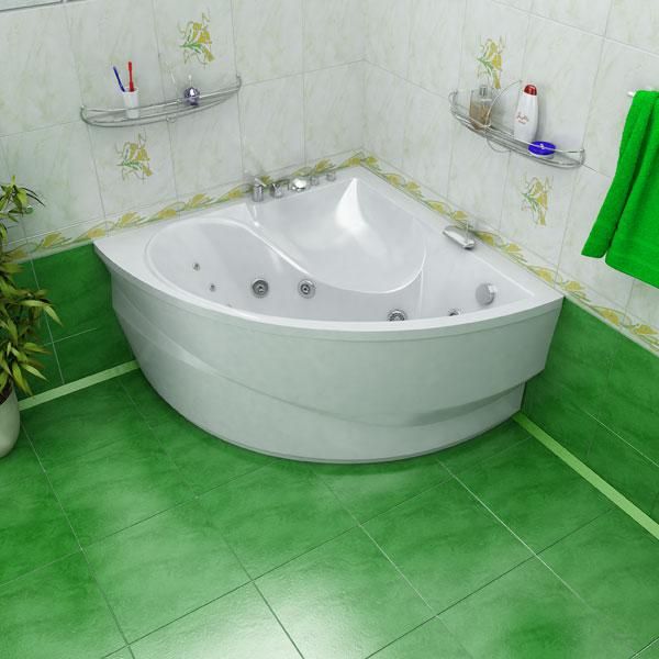 Ванна акриловая «Синди 125» вид ванны в интерьере