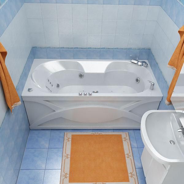 Ванна акриловая «Валери 170» вид ванны в интерьере